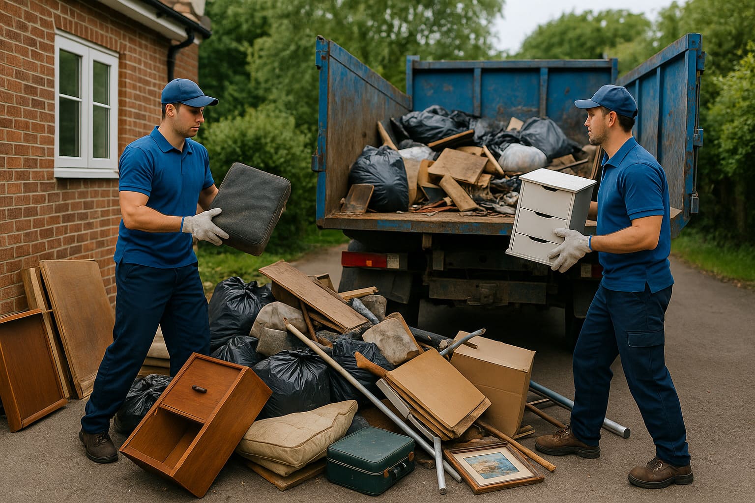 Crew hauling household items